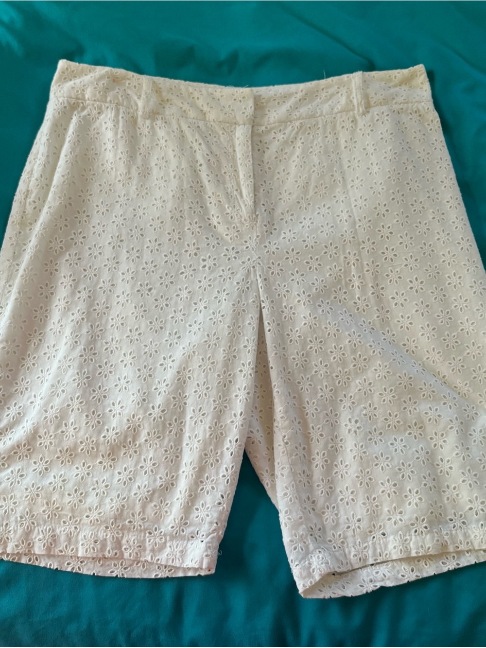 Charter Club White Eyelet Bermuda Shorts